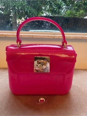 Furla Candy Mini Fuchsia Jelly Crossbody Bag